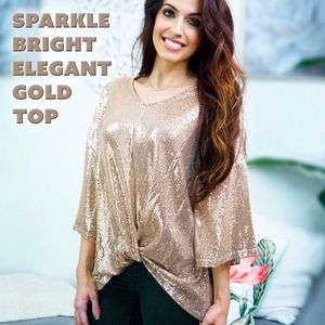 Sparkle Bright Elegant Gold Top